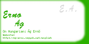 erno ag business card